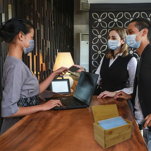 Bamboo Face Mask Dispenser, Wooden Mask Box with Cover for Personal Face Masks - Picture 7 of 7