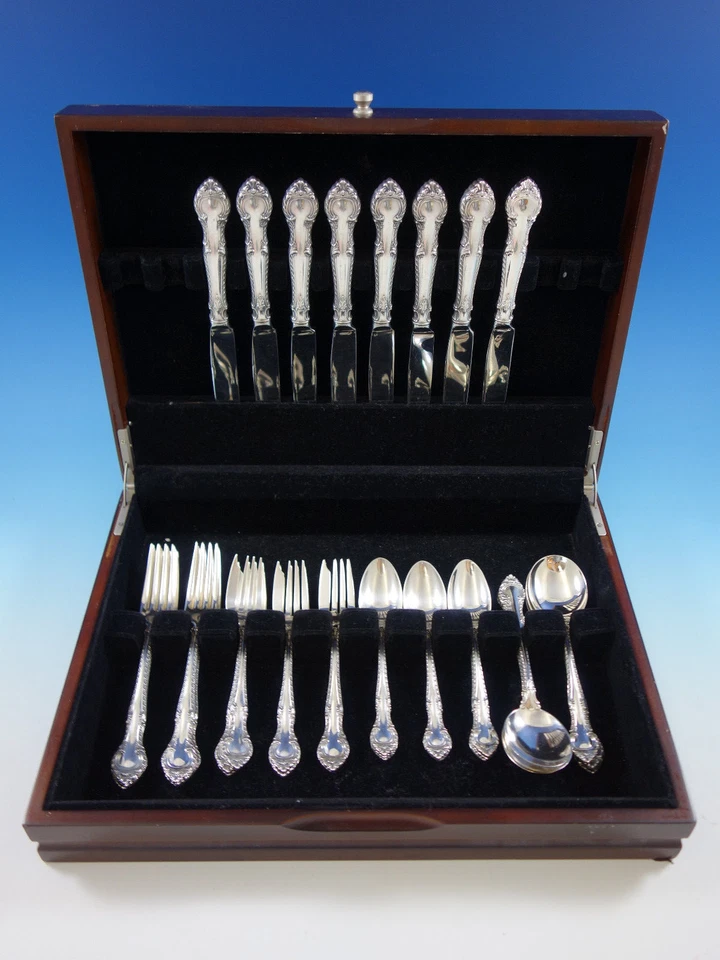 English Gadroon by Gorham Sterling Silver Flatware Set for 8 Service 40 pieces - Image 3 of 4