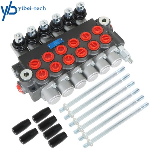 6 Spool Hydraulic Directional Control Valve 11GPM Adjustable 3600PSI+conversion - Picture 4 of 15