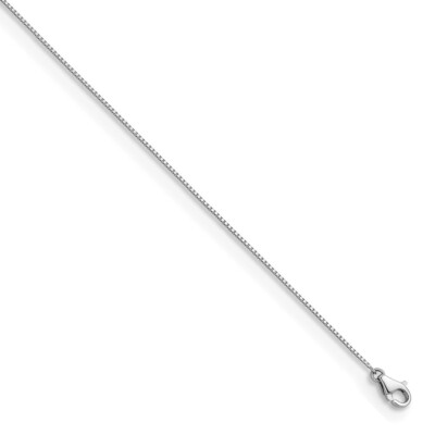 Platin poliert 0,7 mm massive Box Kette Halskette 24'' 3,3 g für Mama