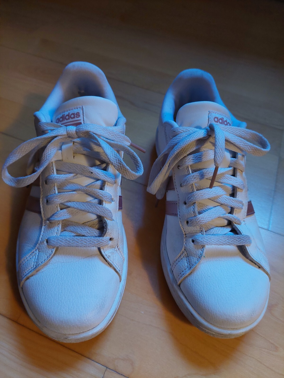 adidas weiß mit rosa streifen