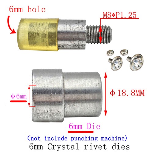 5~8mm Crystal Rhinestone Rivets Dies Snap Tools for Manual Punching Machine - Picture 3 of 10