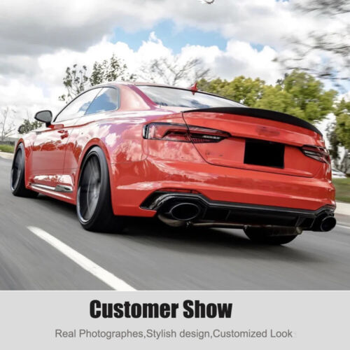 For Audi A5 S Line S5 RS5 Coupe 2017-24 Real Carbon Rear Trunk Spoiler Wing Lip - Picture 4 of 12