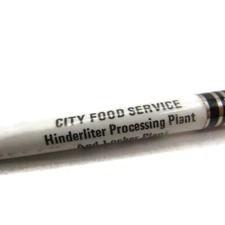City Food Service Hinderliter Processing Plant Advertising Pen Vintage