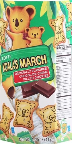 Galleta Lotte Koala's March con crema de chocolate, 1,45 oz - Imagen 6 de 7