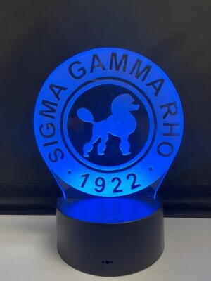 Sigma Gamma Rho 3D Illusion Lamp Night Light 7 Color Change LED