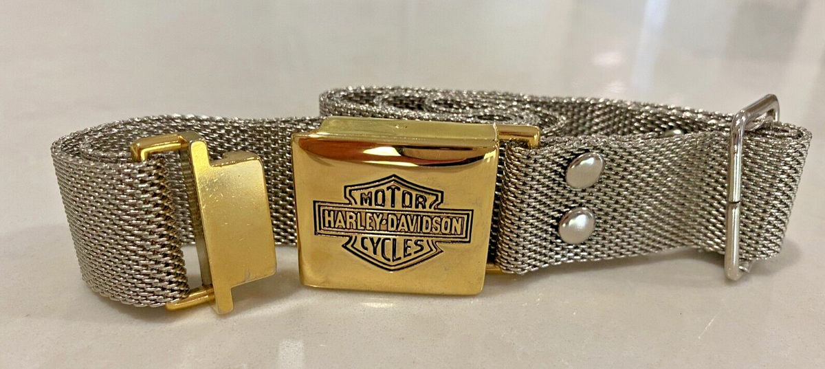 Harley-Davidson Gold Women\'s Belt Womens Laser Etched Logo Belt | Harley-Davidson USA main image 2