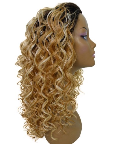 LUXLUXE Edwina Curly Layered 17"Half Wig Mix of Human Hair &Synthetic, BH-0010 - Picture 121 of 130