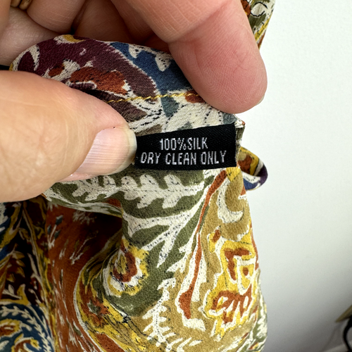 Tolani Womens Silk Boho Tunic Blouse Size Large Floral Rich Color Lightweight - Picture 9 of 10