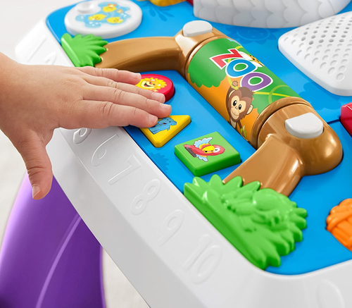 Baby to Toddler Toy Laugh & Learn around the Town Learning Activity Table with M - Picture 10 of 12