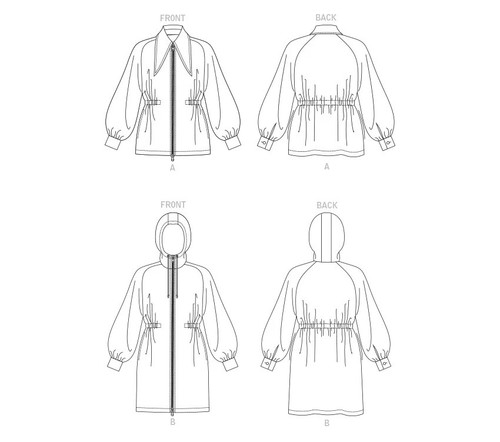 Vogue V1840 Sewing Pattern Misses' Unlined Zipper Jacket Size A5 (8-26) UNCUT - Imagen 7 de 8