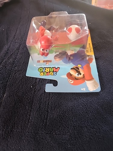 Action figure Jakks Pacific Nintendo 2,5" Super Mario Red Yoshi con uovo 2021 - Foto 5 di 6