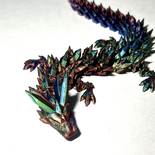 3D Printed. 12" Chinese Green Multi Dragon. Articulated Flexi Toy. Great Gift - Afbeelding 2 van 6