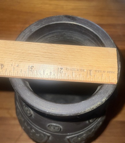 "Antiguo jarrón urna de cerámica Tokanabe japonés texturizado años 1920-30 rojo marrón 9,5""" - Imagen 8 de 11