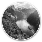 2 x naklejki winylowe 20cm (szer.) - Sunnylvsfjorden Fiord Norwegia #37870