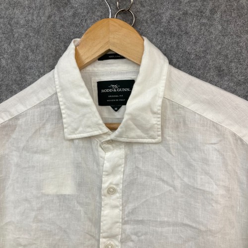 NEW Rodd & Gunn Linen Shirt Mens M Medium Regular Button Up Long Sleeve 39419 - Picture 3 of 11