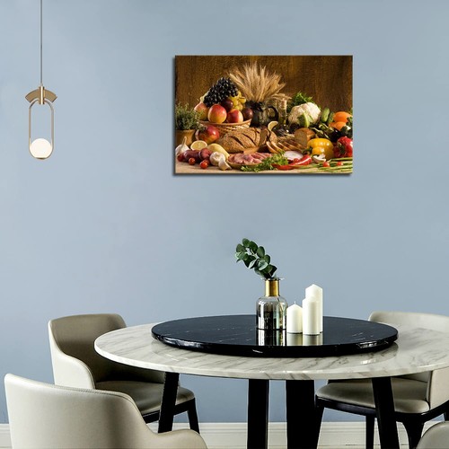 Food Wall Art Fruit Canvas Dining Room Brown Picture Kitchen Wall Decor Vario... - Picture 6 of 7