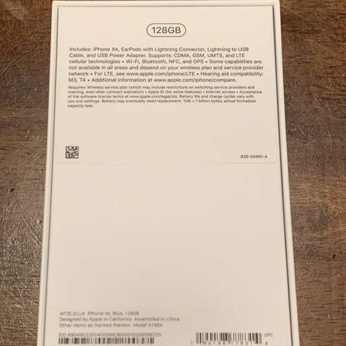 Apple iPhone XR BOX ONLY Blue 128 GB - With Original Accessories(No Phone) - 第 5/6 張圖片