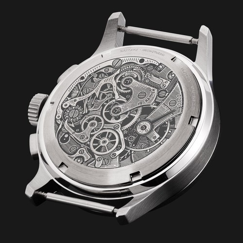 STRELA Men's Wristwatch Chronograph Manual Winding Sea-Gull ST1901 COSMOS PANDA 40m - Picture 15 of 42