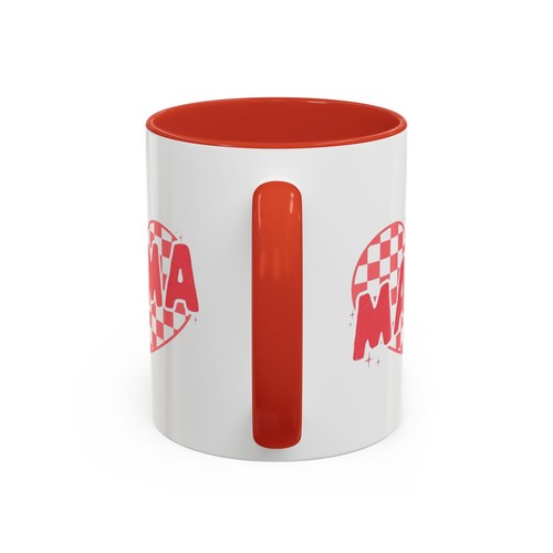 MAMA Checkered Heart Accent Color Coffee Mug (11, 15oz) - Picture 13 of 65