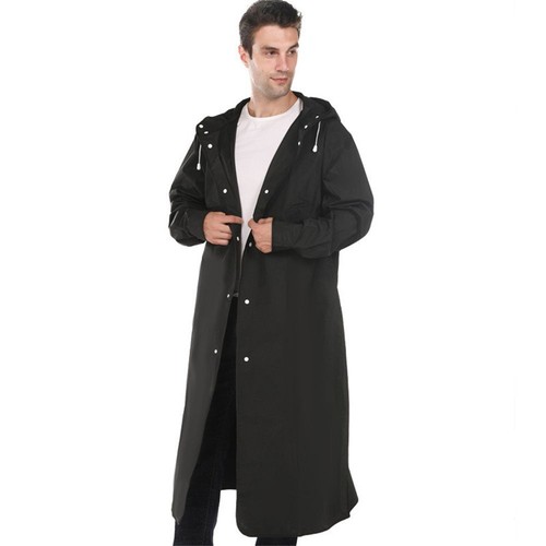 Fashion Adult Waterproof Long Raincoat Women Men Rain coat Hooded For Outdoor - Picture 7 of 13
