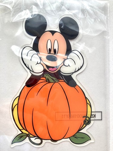 Disney Mickey Mouse Window Halloween Cling Sticker Pumpkin Window Decor