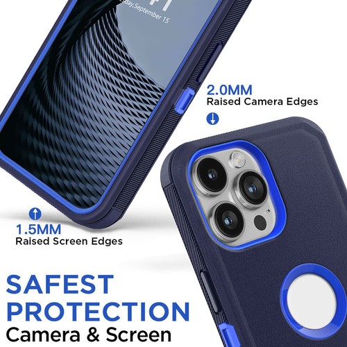 Funda híbrida de goma a prueba de golpes para iPhone 14 Plus/14 Pro/14 Pro Max - Imagen 42 de 54