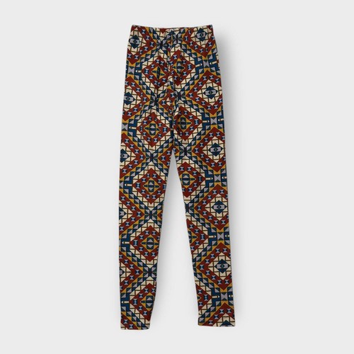 LuLaRoe Kids Leggings | Kids L/XL (8-14) | Red/Blue Geometric Design | New - Picture 4 of 6