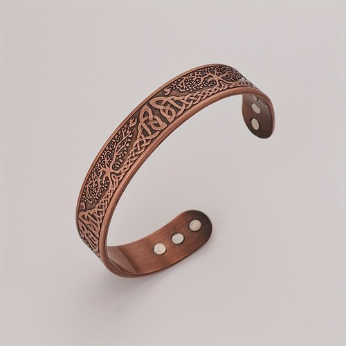Pulsera Magnética Cobre - Brazalete Energético Terapia Dolor Artritis - Árbol de la Vida - Imagen 5 de 6