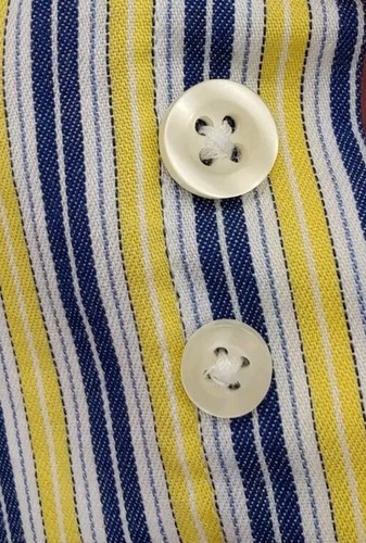 Camisa Para Hombres Chaps Calce Clásico Sarga Manga Larga Botón Delantero 16 16 1/2 33/35 Usada - Imagen 8 de 10