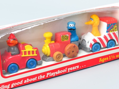 Vintage Sesame Street Mini Muppet Motorcade Die Cast Cars Bird Ernie Playskool  