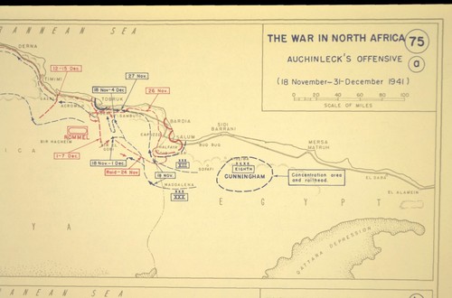 WWII Rommel's Second Offensive Map North African Campaign Auchinleck WW2 - Picture 3 of 8