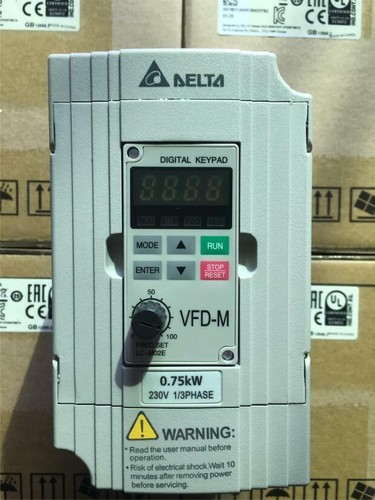 Express ship Brand New Delta VFD007M21A Inverter 0.75KW 230V - 第 2/3 張圖片