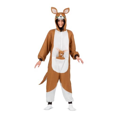 Costume For Adults My Other Me Kangaroo White Brown (Size: S Unisex Costumes NEW - Picture 1 of 1