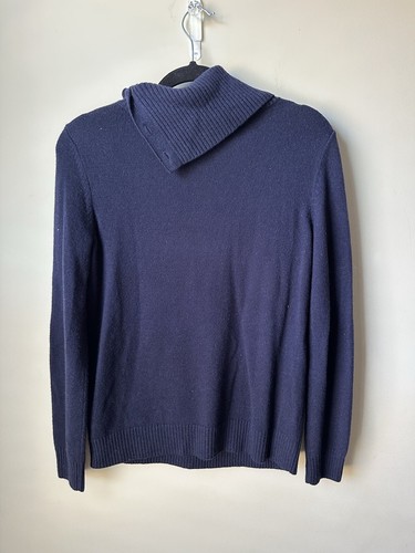 Talbots Women’s Sweater Medium Petite Lambswool Rabbit Hair Polar Bear Cowl neck - Picture 4 of 6