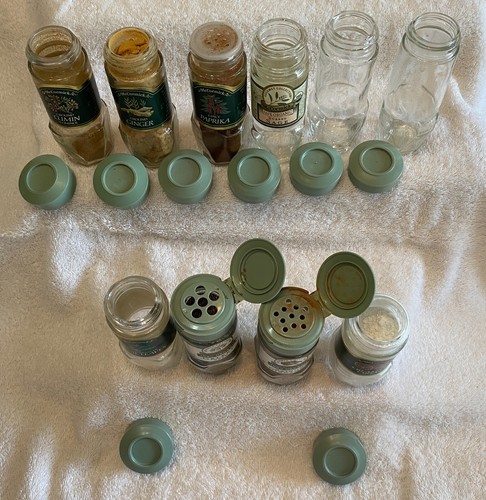 Vintage McCormick GREEN Lid Spice Jars - Choose Yours. Buy More and Save! - Picture 5 of 7