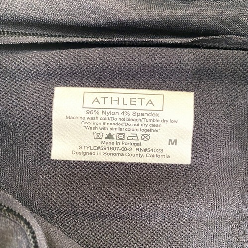 NWT $74 Athleta Black Finish Fast Asym Half-zip Pullover Run Jog Sweater Top M - Picture 11 of 11