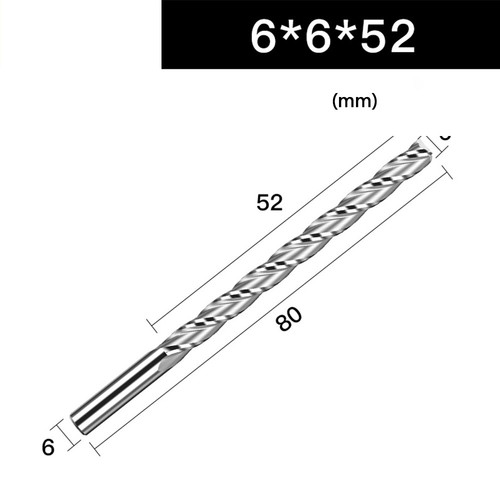 1/8" 4mm 6mm Solid Carbide 3 Flute Spiral End Mill Router Bit for MDF Lengthened - Picture 34 of 35