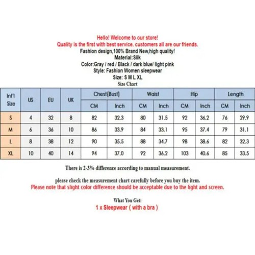 Female Satin Nightgown Lady Sexy Spaghetti Strap Night Dress Women Nighties... - Bild 24 von 28