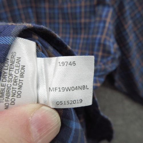 Peter Millar Men's Button Down Shirt Large Blue Plaid Cotton Long Sleeve Pocket - Bild 7 von 11