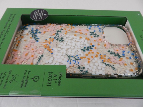 Kate Spade Hardshell Protective Case for iPhone 15 iPhone 14 Floral/Bling/Multi - Picture 4 of 8