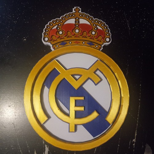 12-inch Real Madrid 3D Plastic Sign Crest Logo Memorabilia Man Cave Wall Hanging - Picture 5 of 12