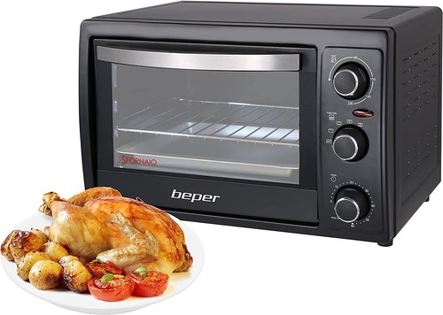 Beper 90.884 Elektrischer Backofen mit 30 Liter Fassungsvermögen und 1300 Watt