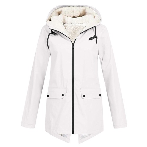 Women Hooded Coat Zip Up Parka Jacket Waterproof Windbreak Warm Hiking Outwe · - Picture 16 of 23