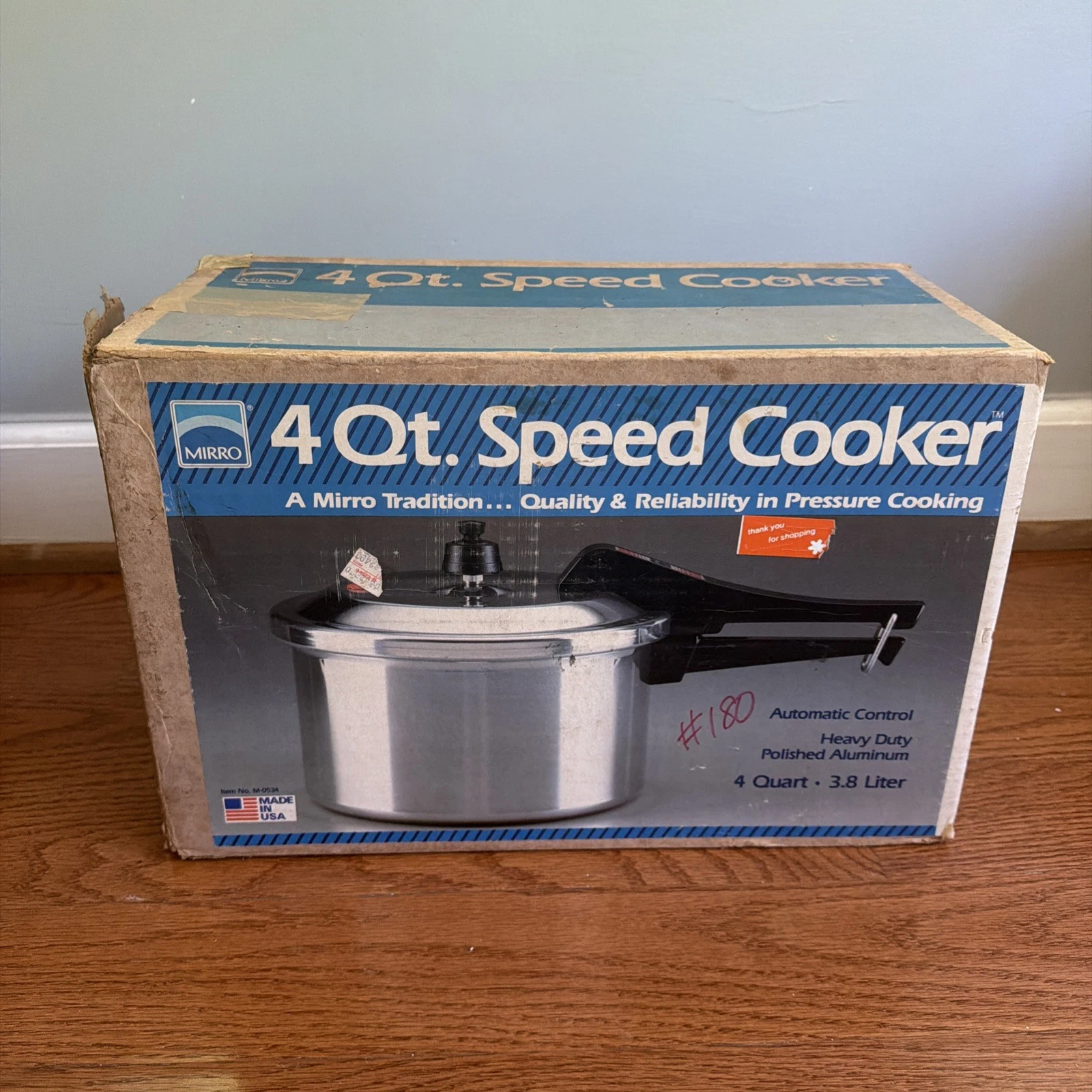 VTG MIRRO Pressure Cooker 4 QT With Jiggler Mirro Aluminum OPEN Box