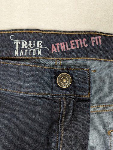 TRUE NATION Herren Sportliche Passform Blau Jeans GR 46x32 (44x31) Neu Mit Etikett - Bild 12 von 15