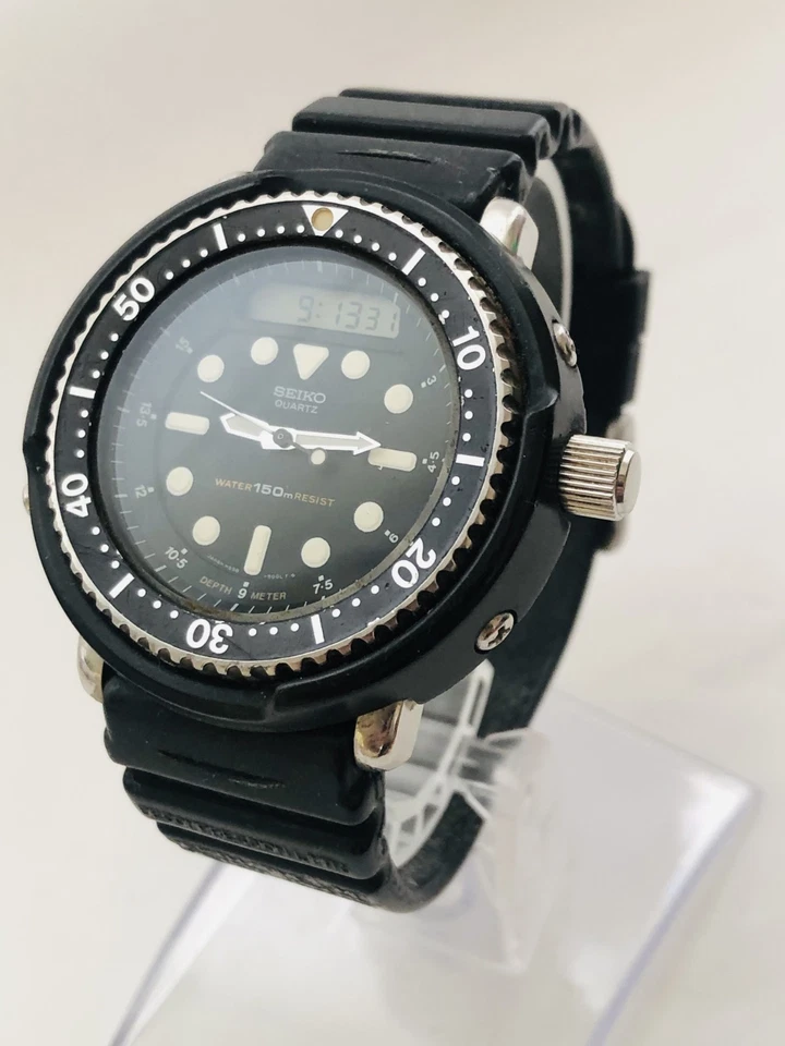 ▶️[Exc+4] Reloj de buceo JDM raro vintage Seiko H558-5000 "Arnie" 150M JAPÓN Foto 2 de 4