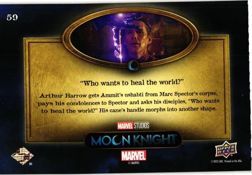 2023 UPPER DECK MOON KNIGHT SAND PARALLEL #59 WHO WANTS TO HEAL THE WORLD - Picture 2 of 2