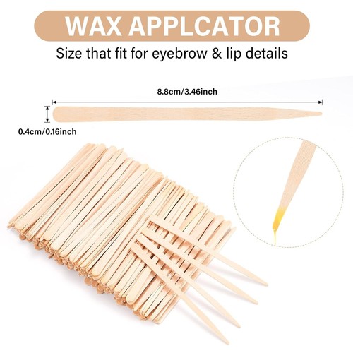 1200-Pcs Eyebrow Wax Sticks for Hair Removal, Small Wooden Waxing Sticks,... - Picture 2 of 8