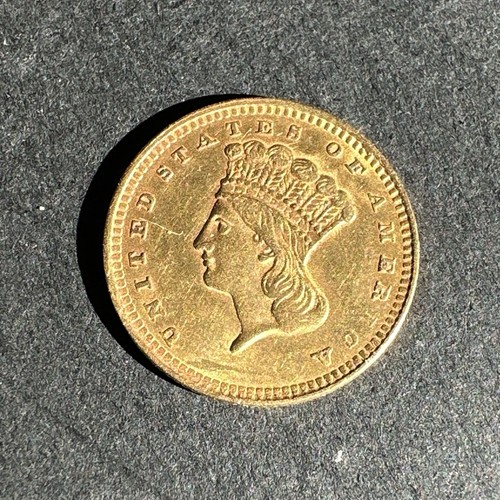 1856 INDIAN PRINCESS HEAD - LARGE HEAD U.S. GOLD DOLLAR - BEAUTIFUL COIN!! - Picture 10 of 24